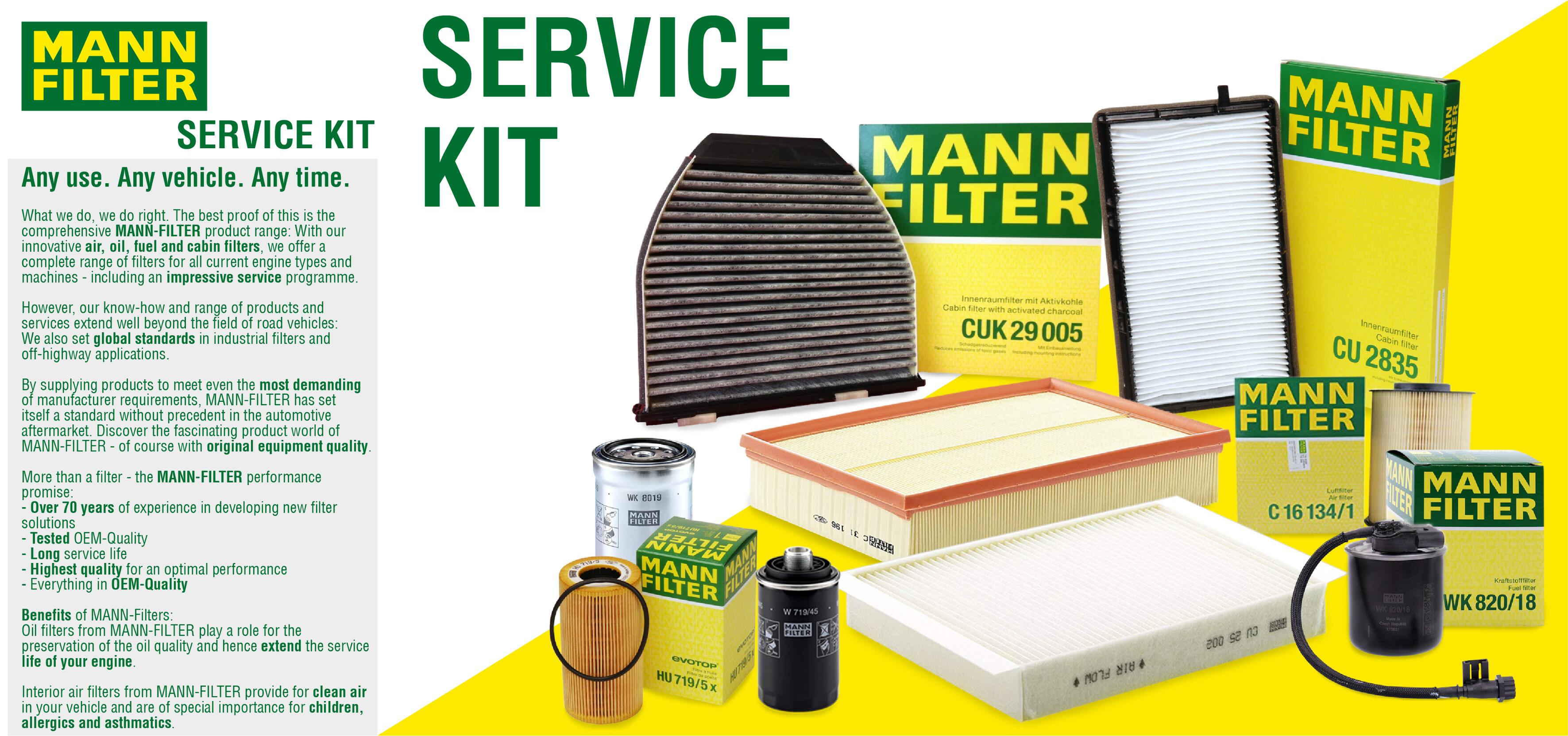 BMW Filter Service Kit LR032199 - MANN-FILTER 1790182KIT